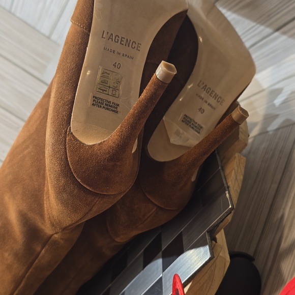 L'AGENCE LENA II TALL LEATHER/SUEDE BOOTS - Picture 10 of 13